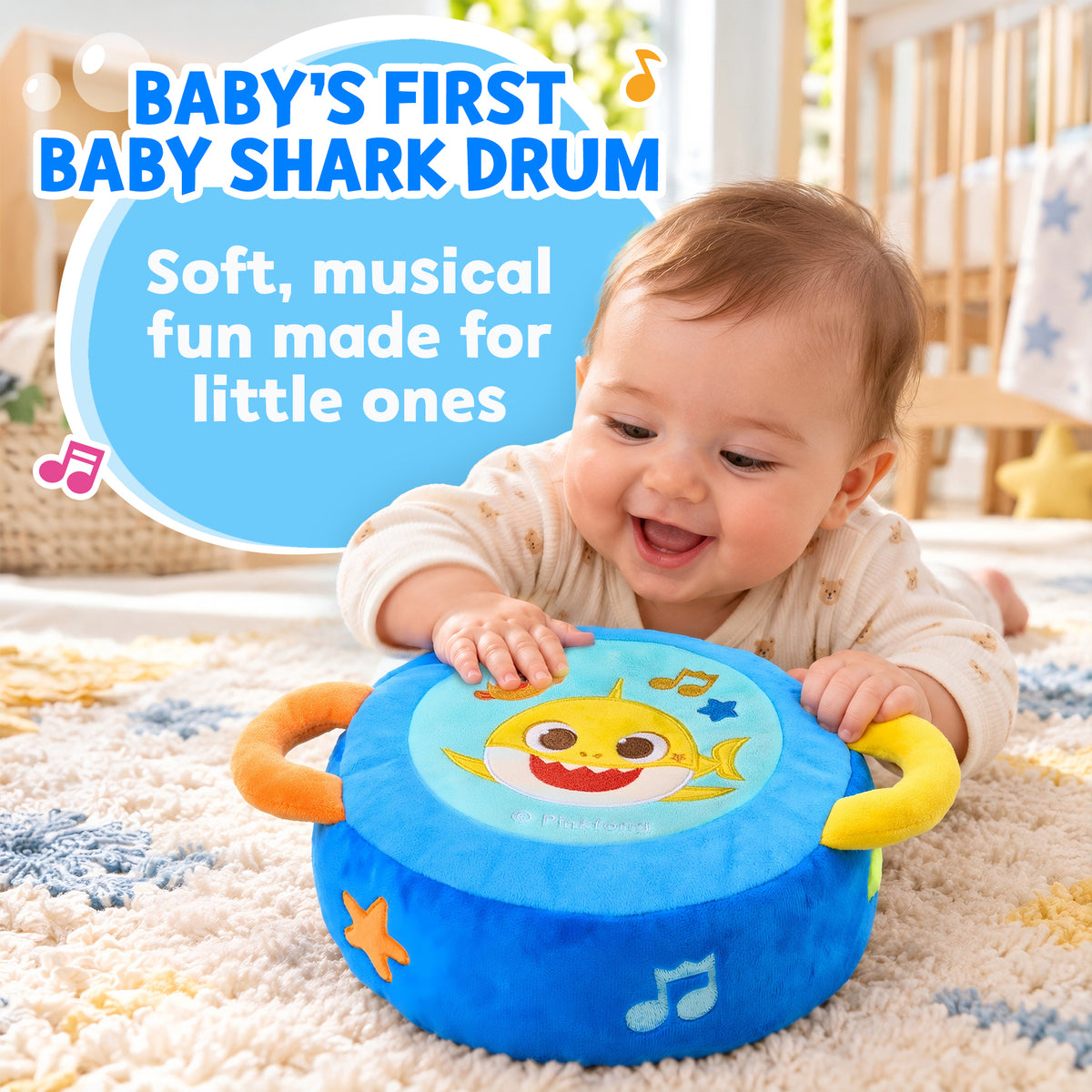 Baby Shark Plush Drum Blue