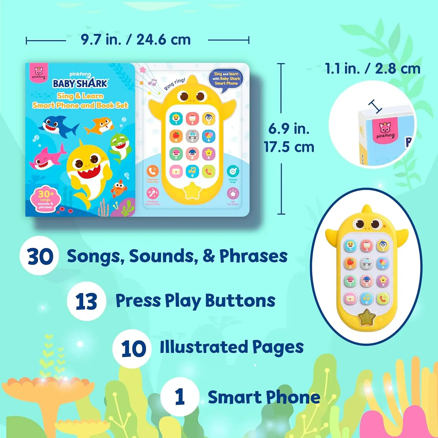Baby Shark Sing & Learn Smart Phone Book