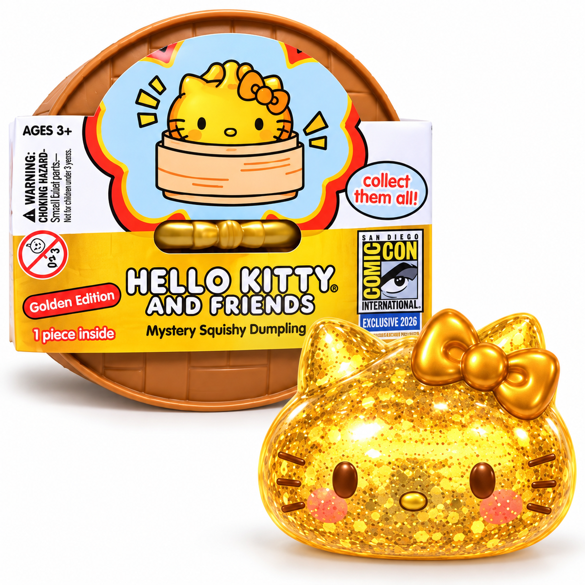 Hello Kitty and Friends Mystery Squishy Dumpling – Golden Edition