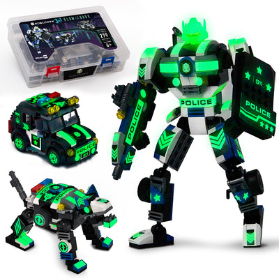 Voltroid Police — 3-in-1 Robot, K-9 & Police Car Building Set