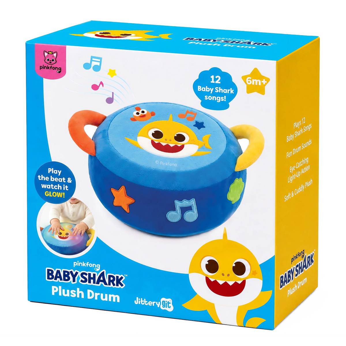 Baby Shark Plush Drum Blue