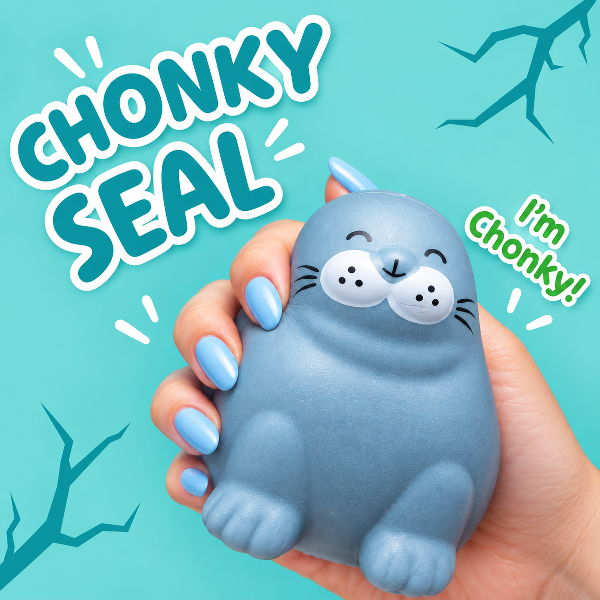 Chonky Seal Squishy – Slow Rise Stress Toy