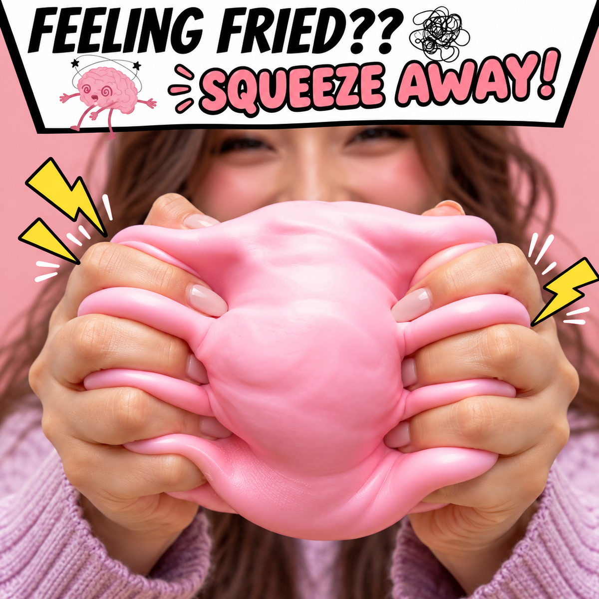 Giant Brain Stress Ball – Jumbo Squishy Toy