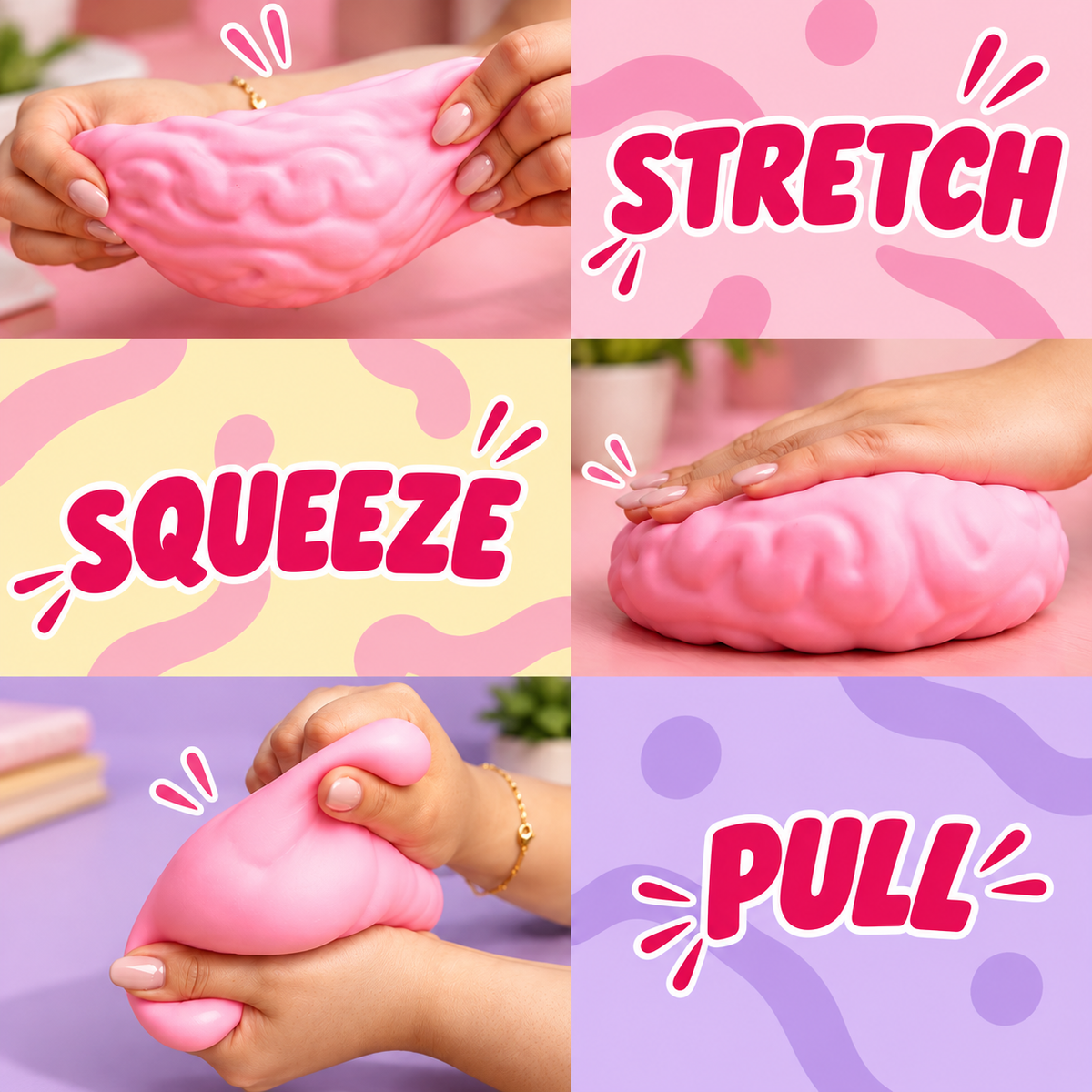 Giant Brain Stress Ball – Jumbo Squishy Toy