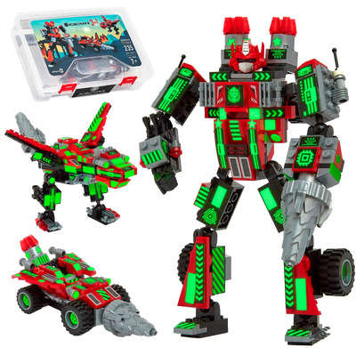 Grindburst — 3-in-1 Geometric Robot Building Set