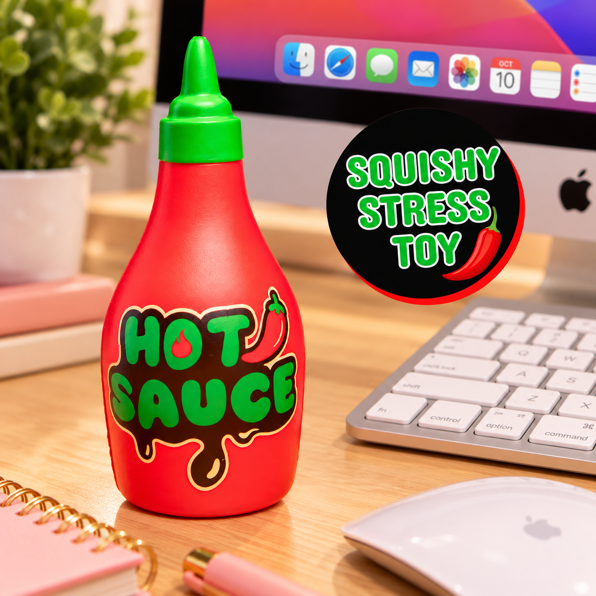 Hot Sauce Bottle Squishy – Slow Rise Stress Toy