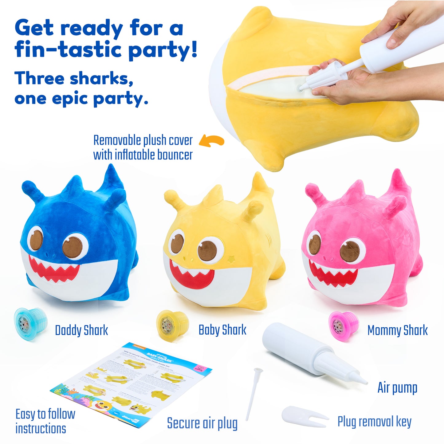 Baby Shark™ Bouncy Bundle – 3 Toys, Endless Fun