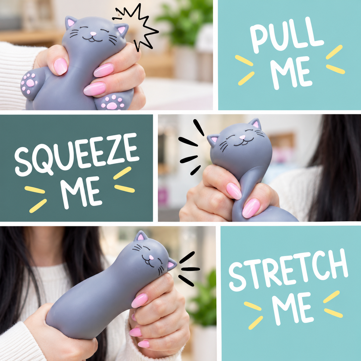 Kalma Kitty Cat Squishy – Stress Relief Toy