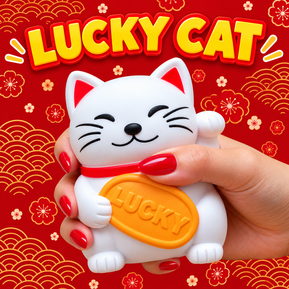 Lucky Cat Squishy – Maneki Neko Stress Toy