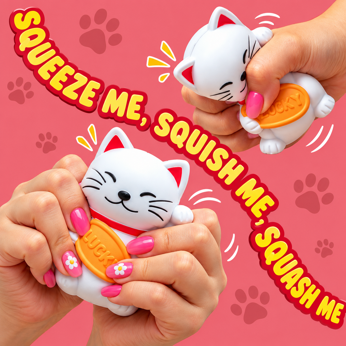 Lucky Cat Squishy – Maneki Neko Stress Toy