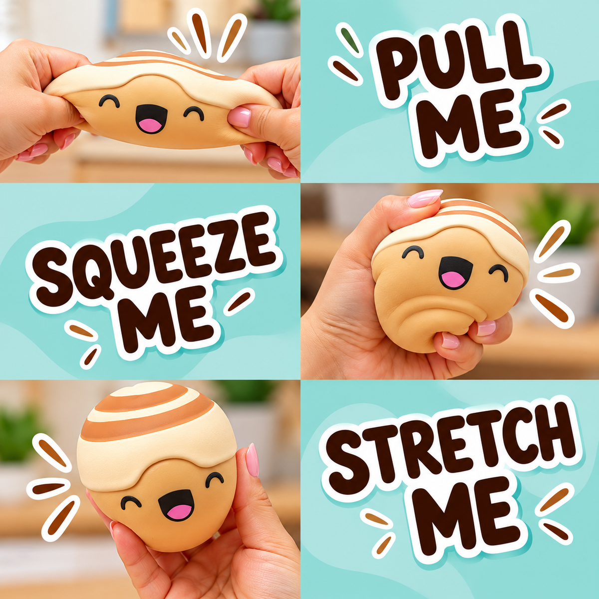 Nice Buns Cinnamon Roll Squishy – Slow Rise Stress Toy