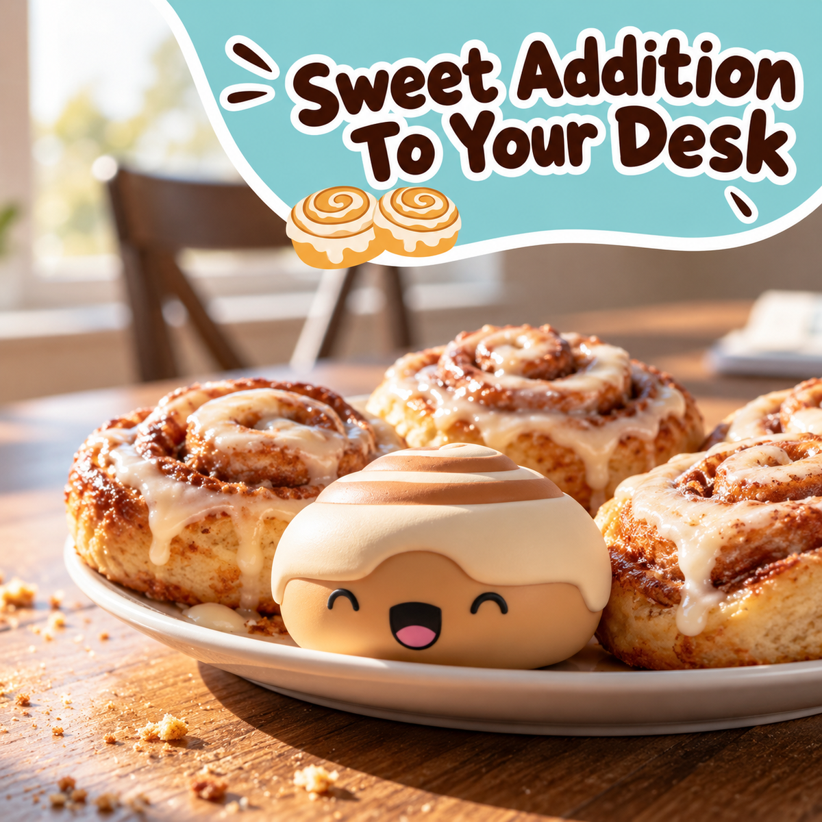 Nice Buns Cinnamon Roll Squishy – Slow Rise Stress Toy