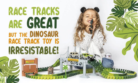 RACE TRACKS ARE GREAT BUT THE DINOSAUR RACE TRACK TOY IS IRRESISTABLE!