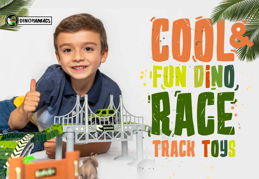 Cool and fun dinosaur race track toys!