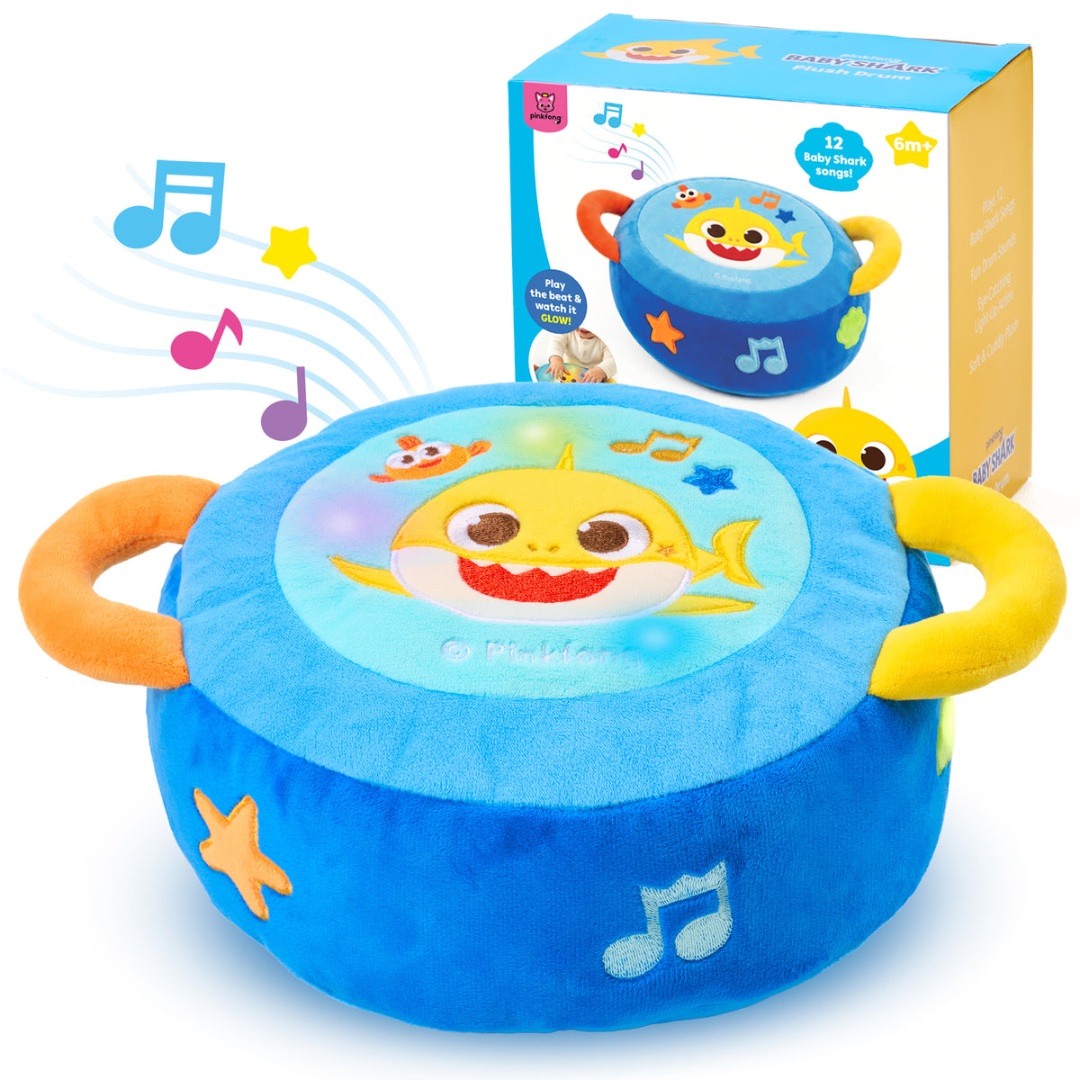 Baby Shark Plush Drum Blue