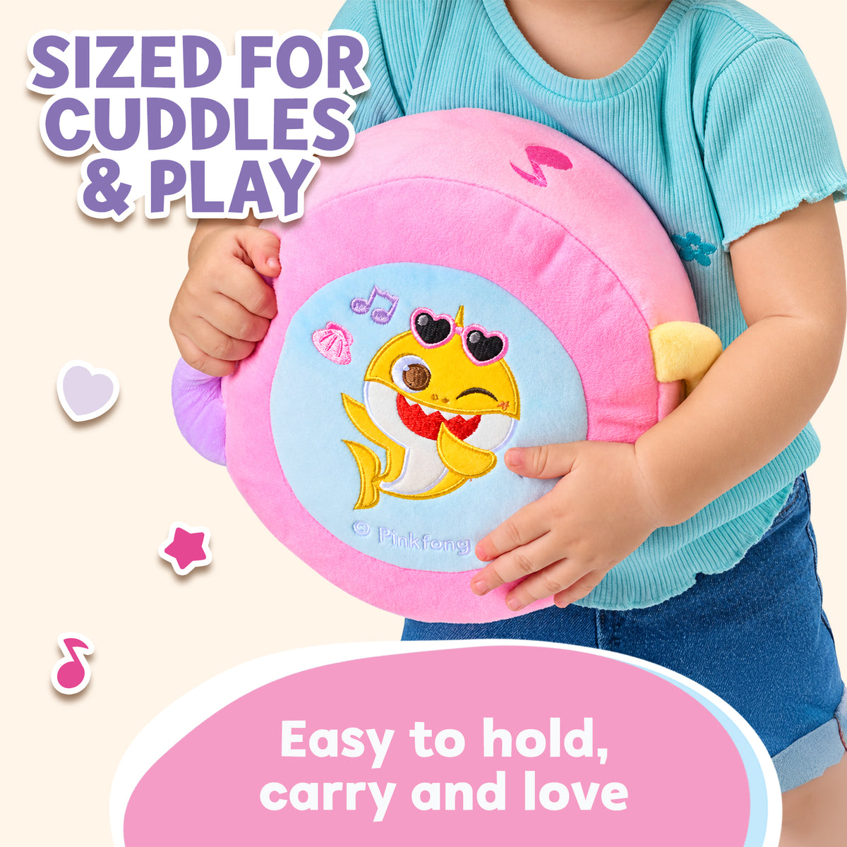 Baby Shark Plush Drum Pink