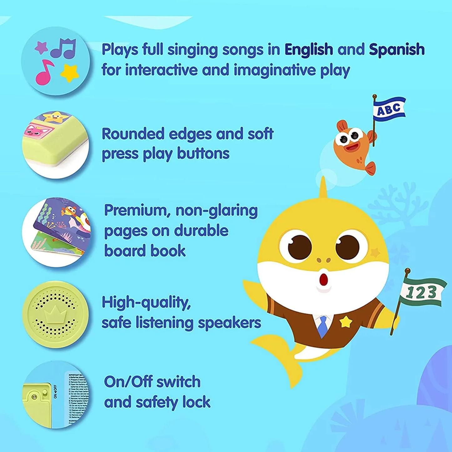 Baby Shark Bedtime Songs Sound Book