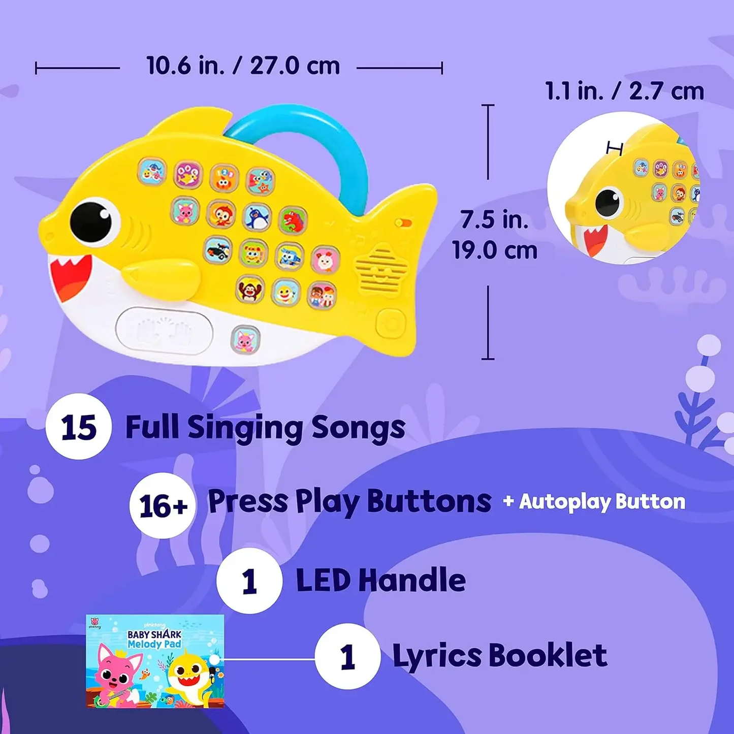 Baby Shark Melody Pad Musical Learning Toy