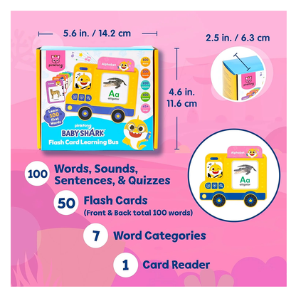 Baby Shark Flash Card Learning Bus Sound Pad Toy