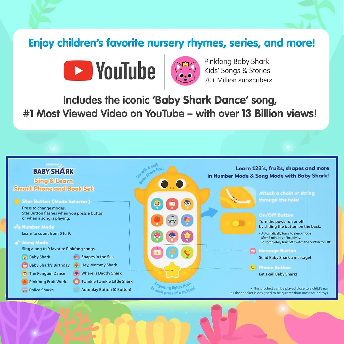 Baby Shark Sing & Learn Smart Phone Book