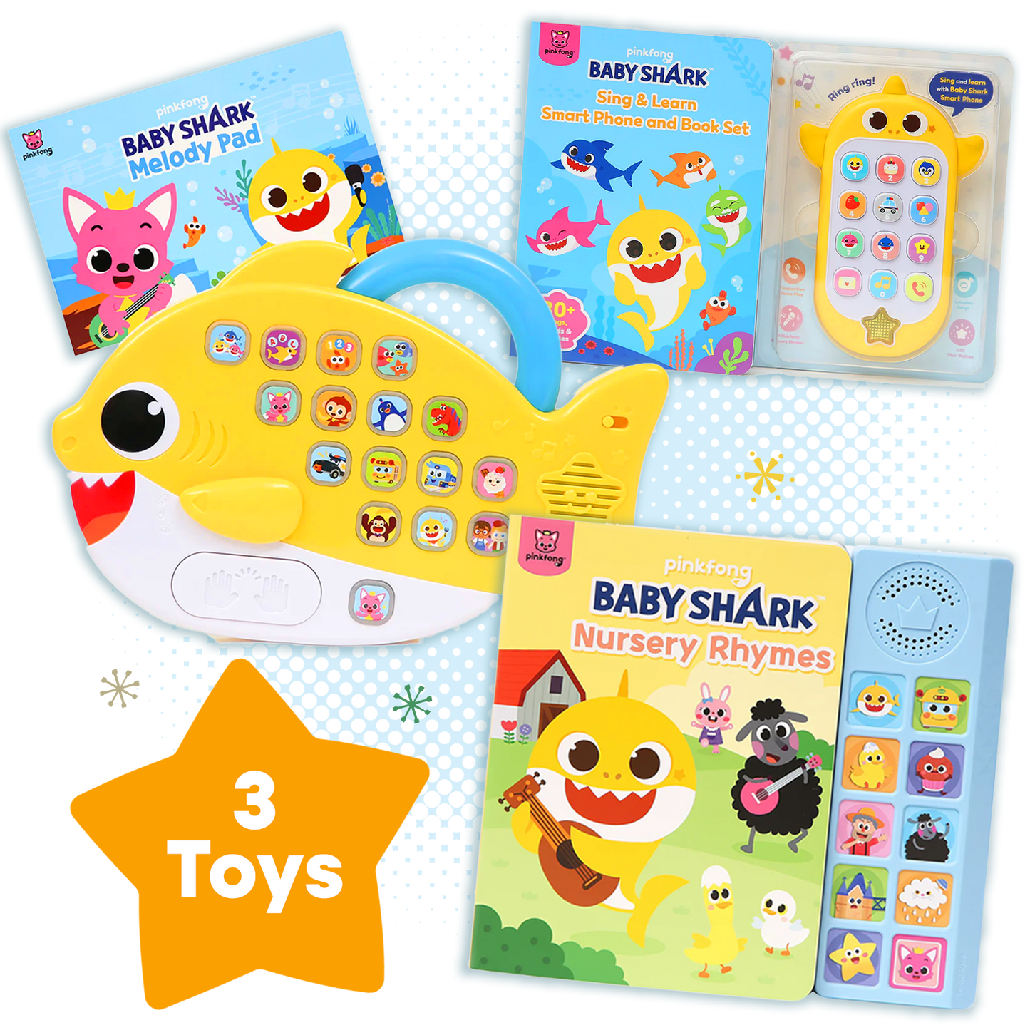 Baby Shark™ Musical Learning Bundle – 3 Toys, Endless Fun