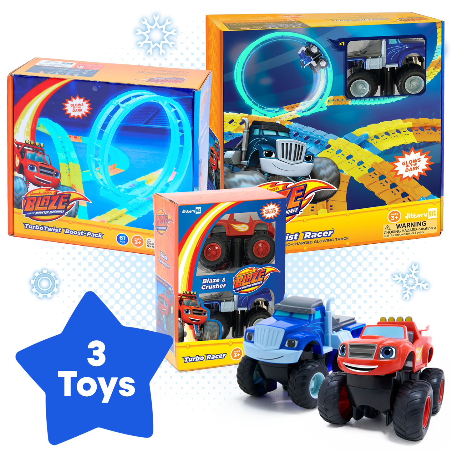 Blaze™ Racing Adventure Bundle – 3 Toys, Turbo-Charged Fun