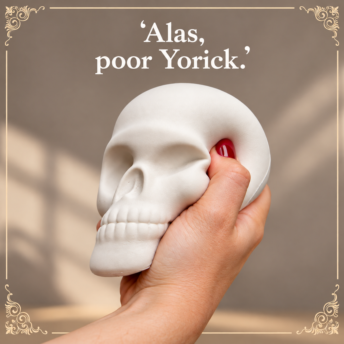 Alas Poor Yorick Skull Squishy – Shakespeare Stress Toy