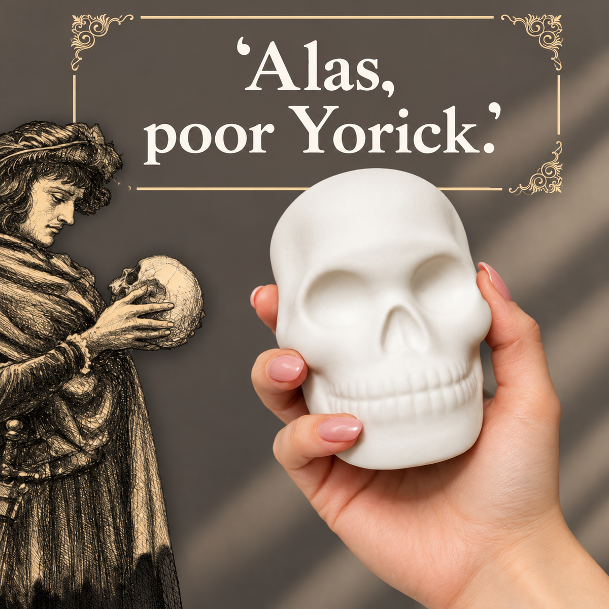 Alas Poor Yorick Skull Squishy – Shakespeare Stress Toy