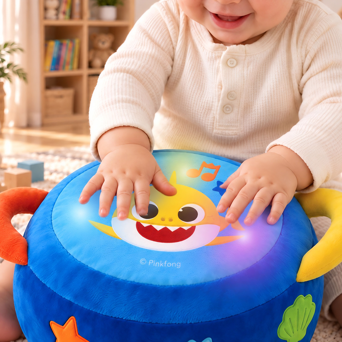 Baby Shark Plush Drum Blue