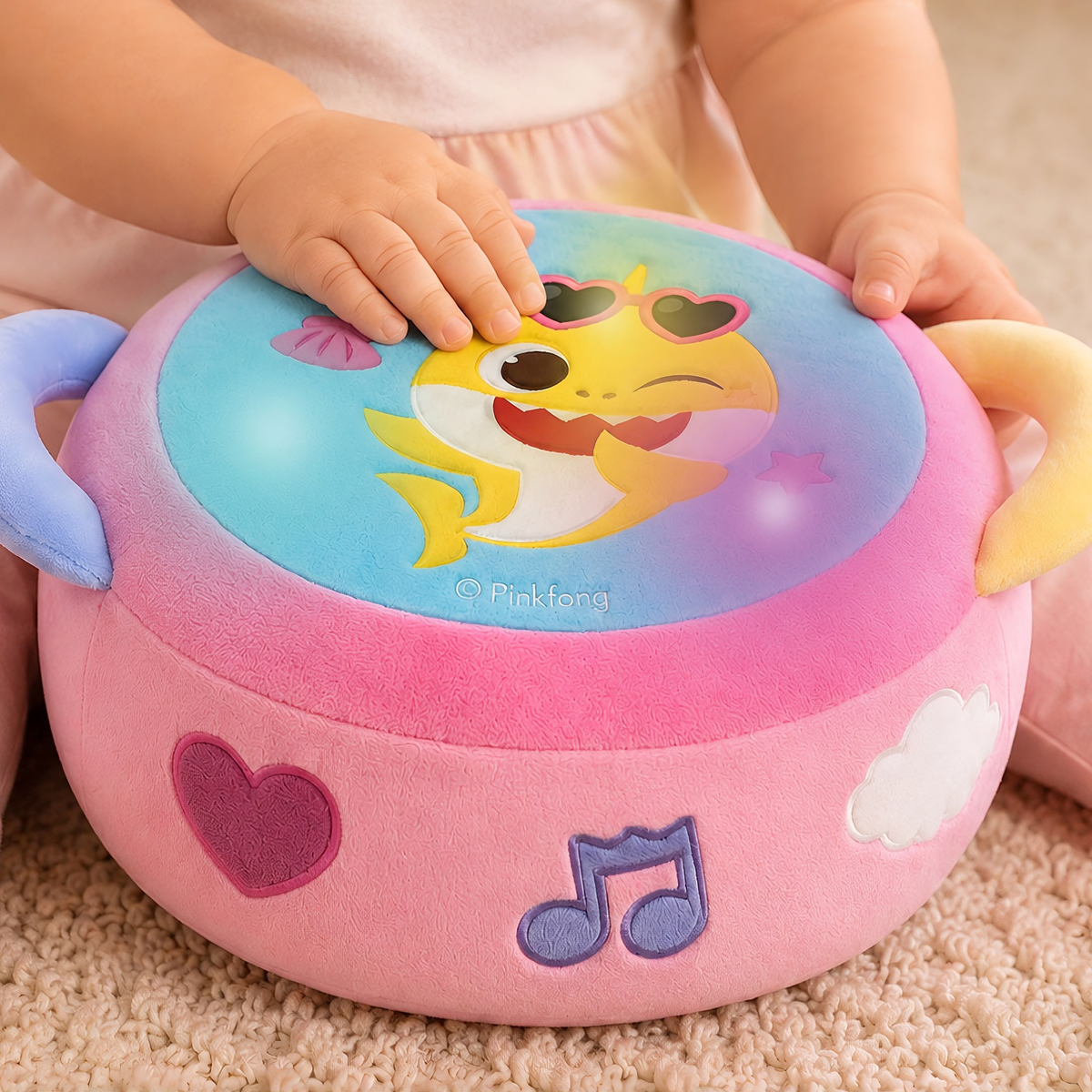 Baby Shark Plush Drum Pink