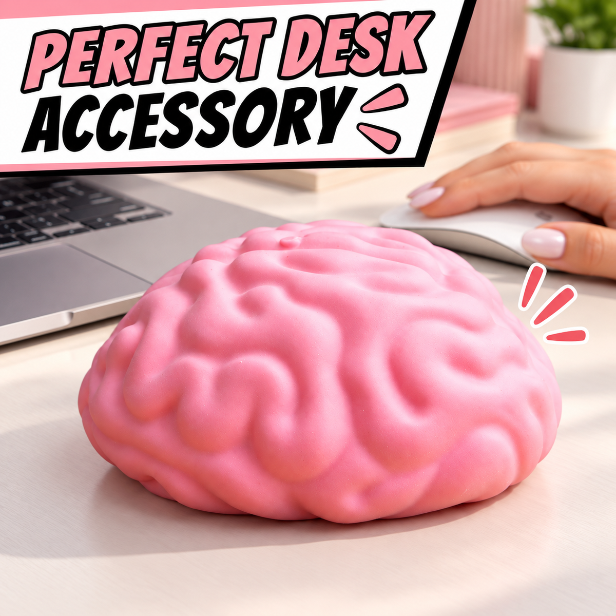 Giant Brain Stress Ball – Jumbo Squishy Toy
