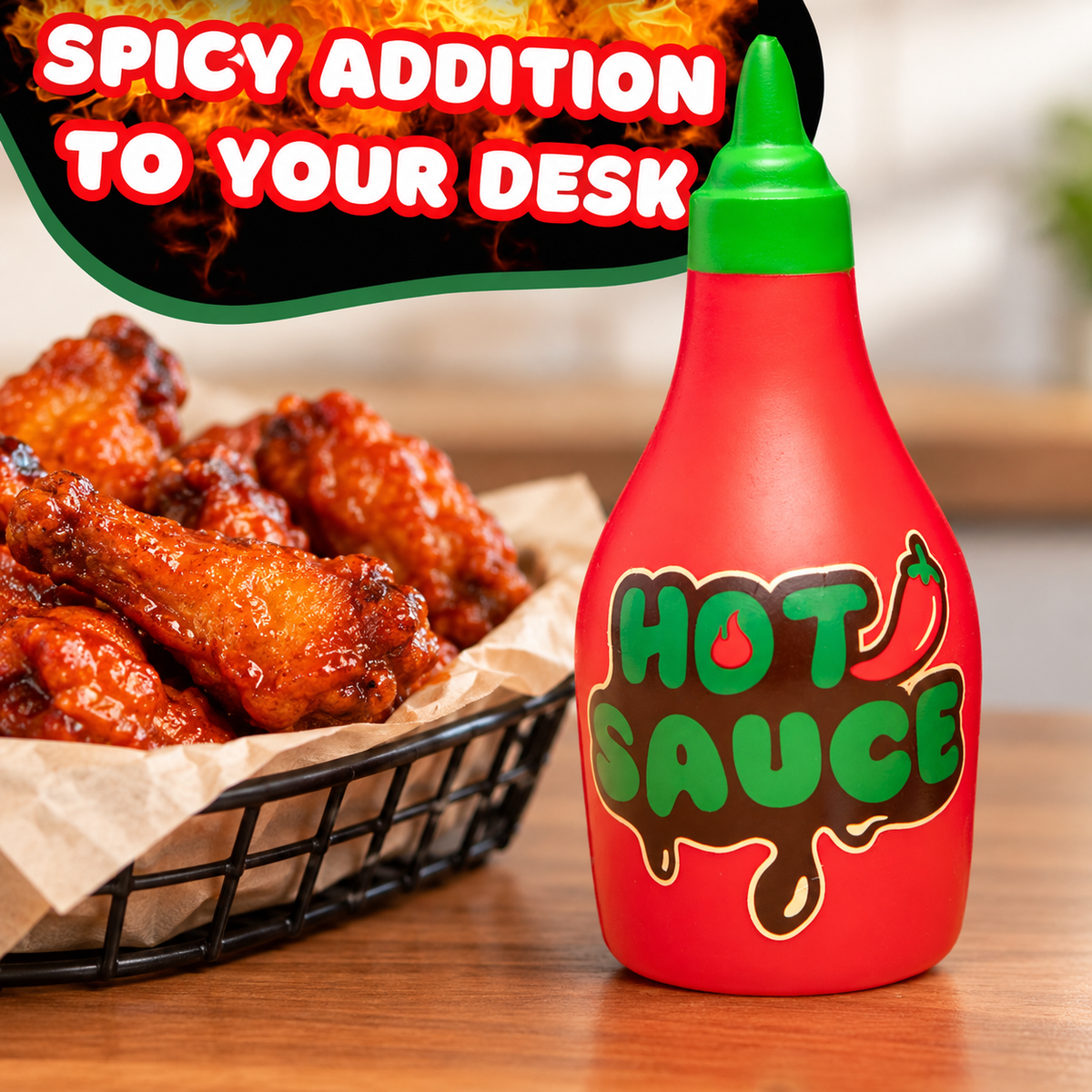 Hot Sauce Bottle Squishy – Slow Rise Stress Toy