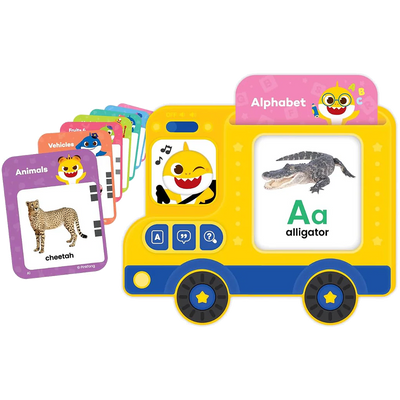 Baby Shark Flash Card Learning Bus Sound Pad Toy