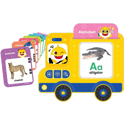 Baby Shark Flash Card Learning Bus Sound Pad Toy