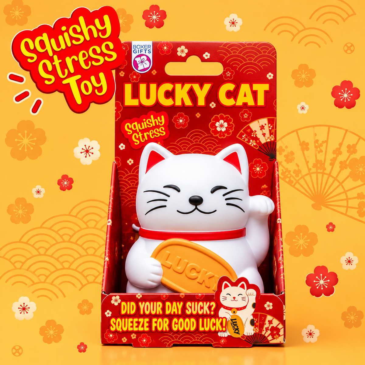 Lucky Cat Squishy – Maneki Neko Stress Toy