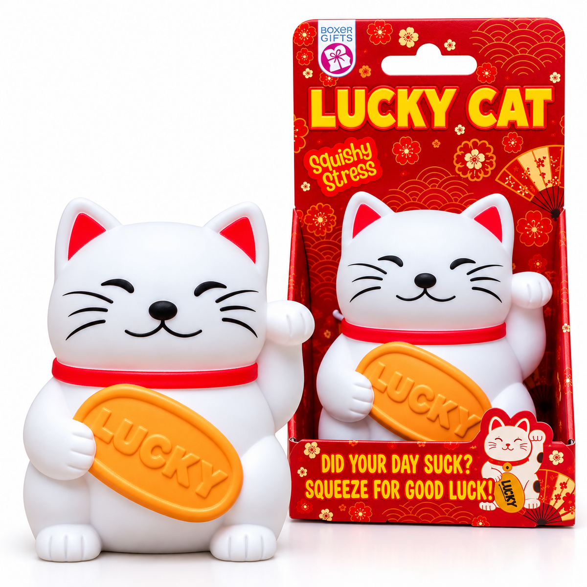 Lucky Cat Squishy – Maneki Neko Stress Toy
