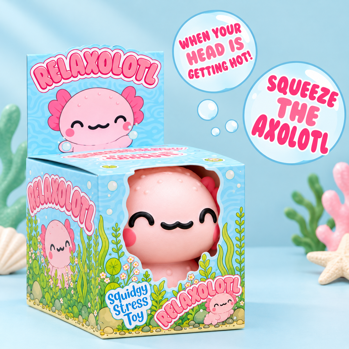 Relaxolotl Axolotl Squishy – Slow Rise Stress Toy