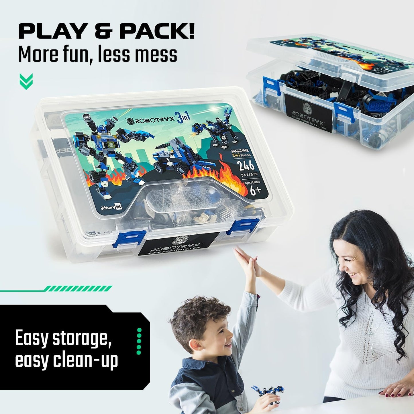 Snabglider — 3-in-1 Robot Building Set with Cannon Blasters