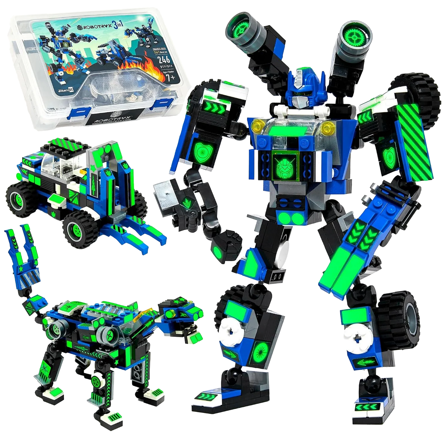Snabglider — 3-in-1 Robot Building Set with Cannon Blasters