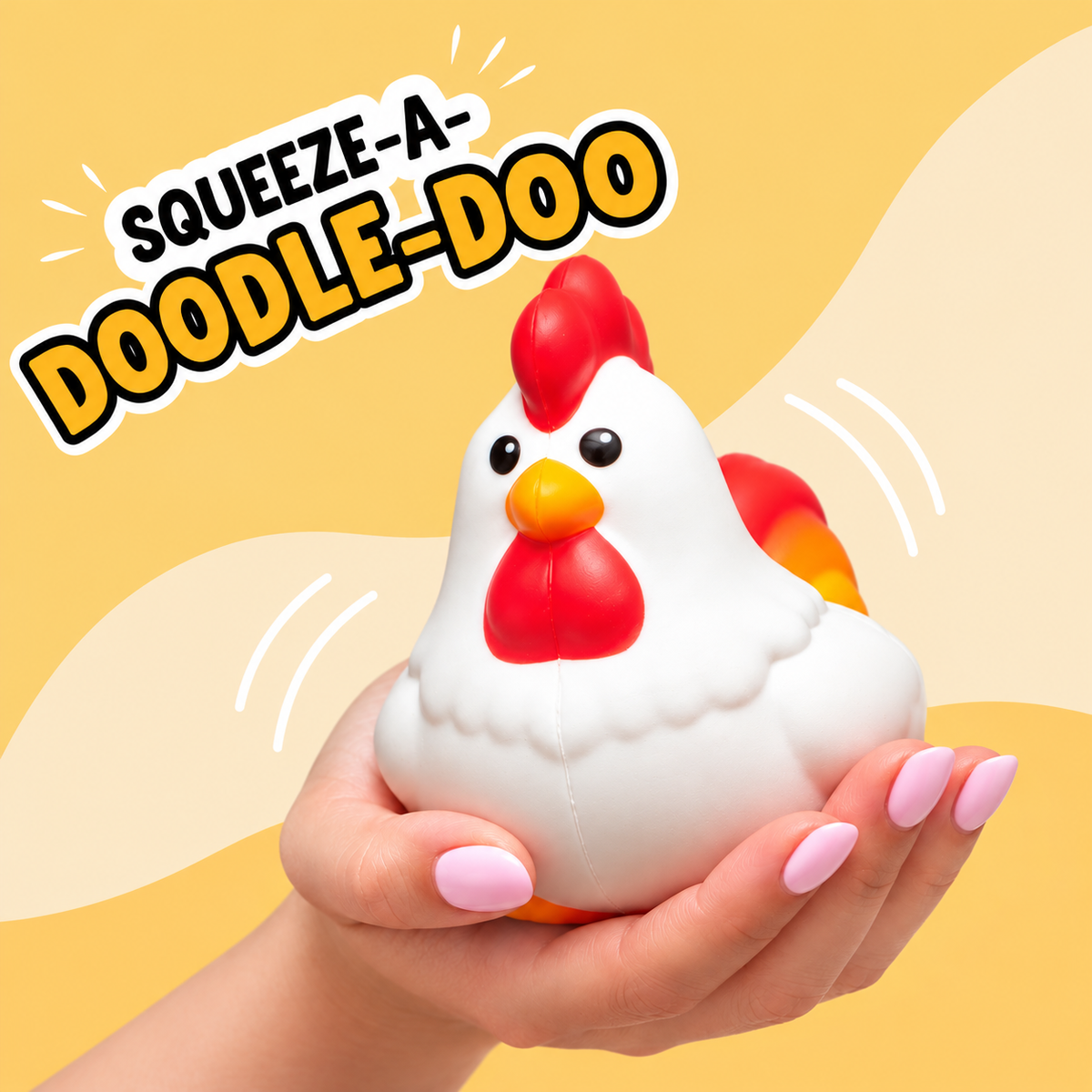 Squeeze-a-doodle-do Rooster Squishy – Stress Toy