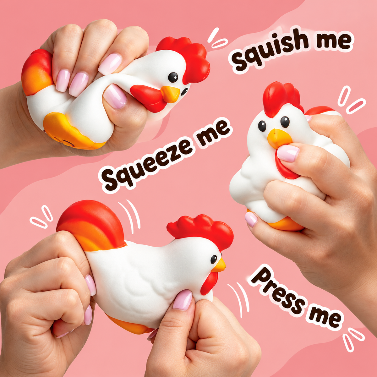 Squeeze-a-doodle-do Rooster Squishy – Stress Toy