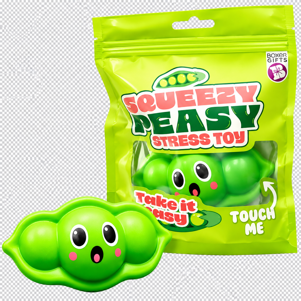 Squeezy Peasy Pea Pod Stress Toy – Squishy Fidget