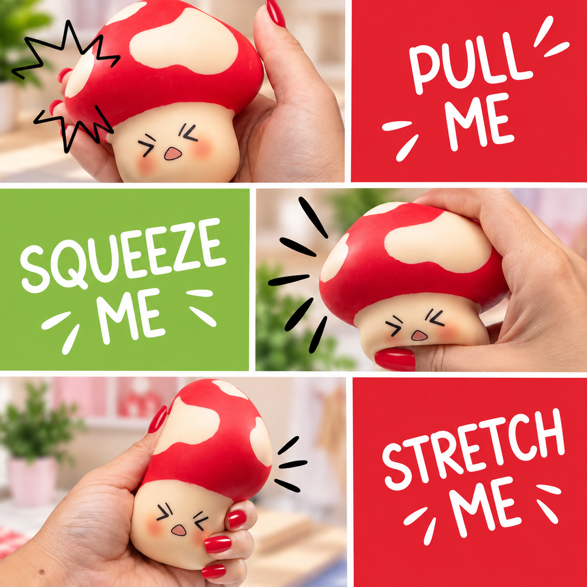 Stress Shroom Mushroom Squishy – Novelty Stress Toy