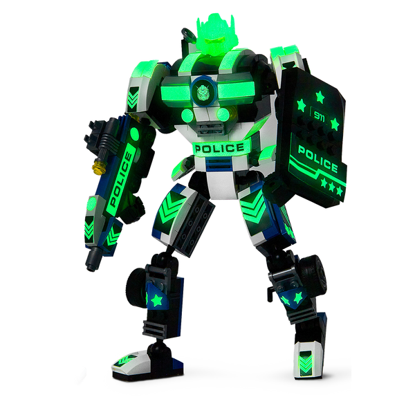 Voltroid police 3-in-1 stem robot building set | jitterygit