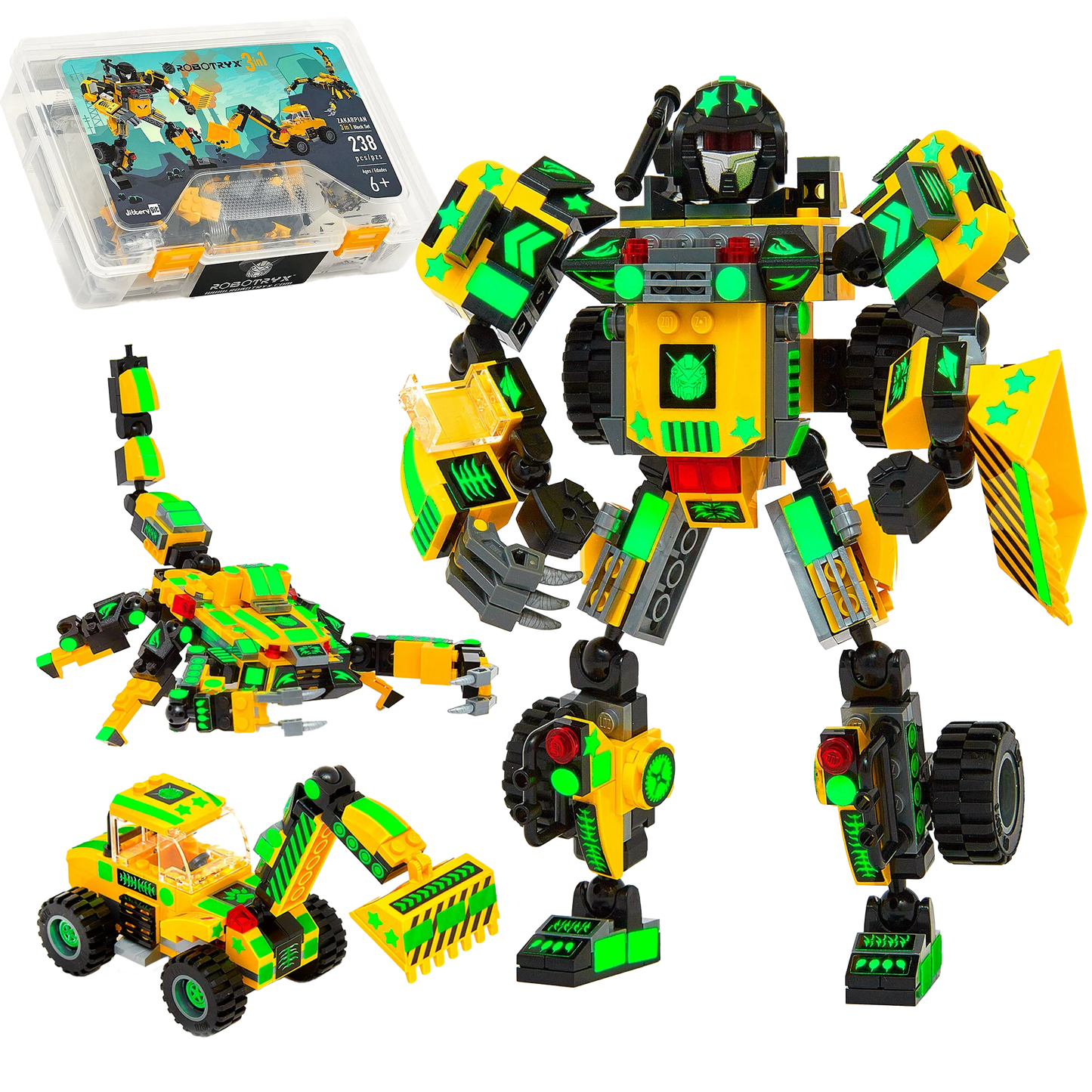 Zakarpian — 3-in-1 Convertible Robot Building Set