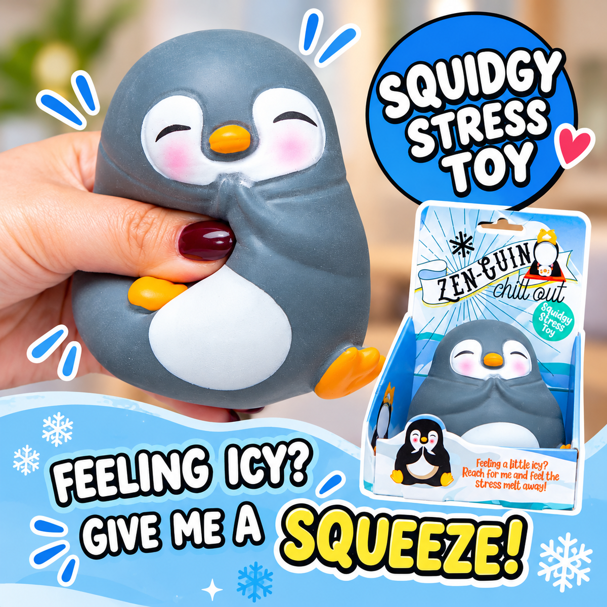 Zenguin Penguin Squishy – Stress Relief Toy